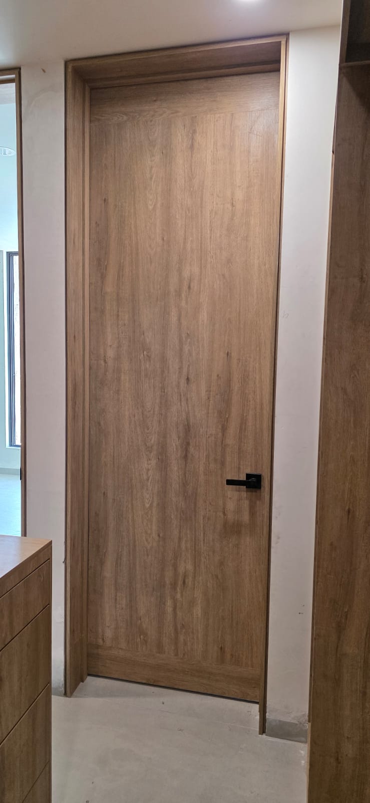 Puerta moderna de madera fabricado a medida por CarpyMobi